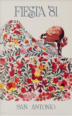 SAN ANTONIO FIESTA 1981 | WALL POSTER 24 X 36 Inches