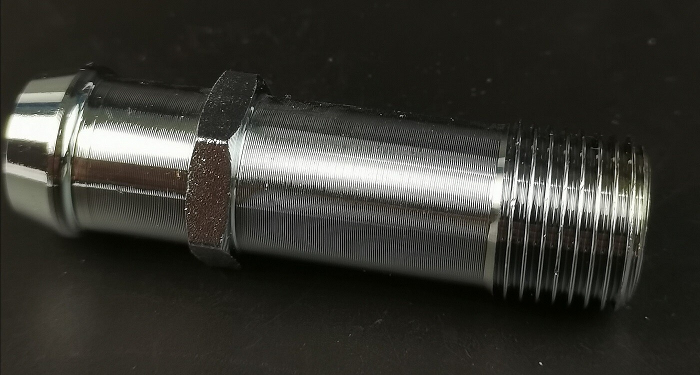 Chevy Chrome Steel Fitting Water Pump Heater Hose 1/2 NPT To 3/4 Barb