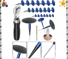 24+3PCS Tire Patch Kit, 24PCS Tire Repair Patch Plug Tool (36/46 / 60 Mm)/ Patch