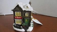 TRANSPAC ~ LIGHTED MINI LIGHTED HOUSE - BANK ~NWT