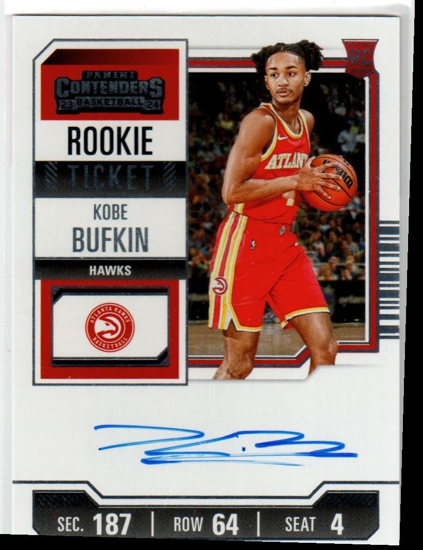 2023-24 PANINI CONTENDERS SEASON TICKET PREMIUM EDITION KOBE BUFKIN AUTO ATLANTA