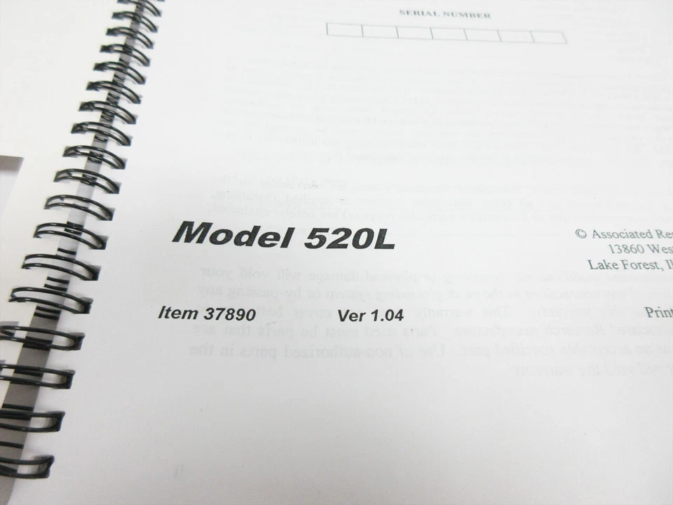ASSOCIATED RESEARCH 520L 37890 MANUAL DE OPERACIÓN Y SERVICIO Foto 4 de 4