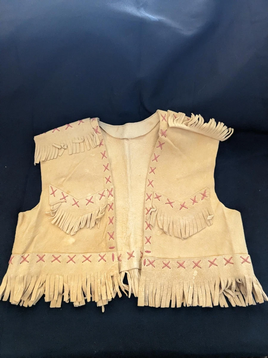 Childrens leather cheap vest