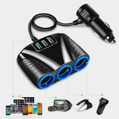 multi socket car cigarette lighter Splitter Charger Power 3 Adapter Auto Outlet Total Power Multi Car Cigarette Lighter Socket
