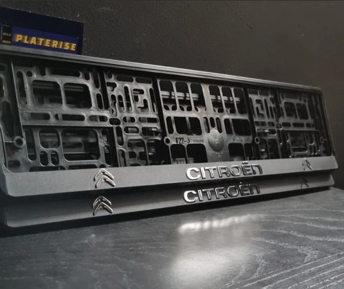 New X2 Citreon Number Plate Surrounds Holders Frames For Any Citreon chrome - Picture 2 of 4