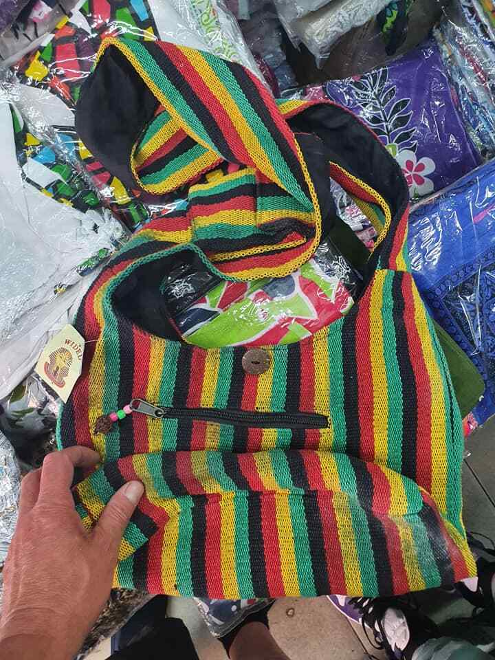 Sac Bandoulière Népalais En Laine Multicolore – Motif Tissé Main, Grand Format