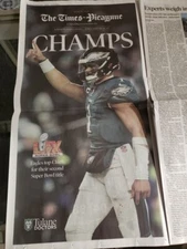BEST PRICE Super Bowl LIX 2025 NEW ORLEANS TIMES PICAYUNE NEWSPAPER Eagles WIN