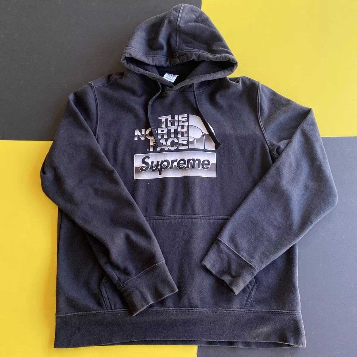 Supreme The North Face Metallic Logo Hooded Sweatshirt SS18 BlackM