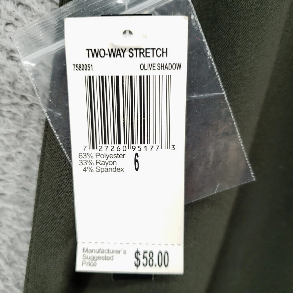 Grace Elements Straight Skirt Womens 6 Two-Way Stretch Green NWT $58 - Image 3 of 4