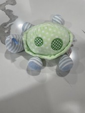 Baby Gund Green Blue Turtle Plush Stripes and Dots Teller
