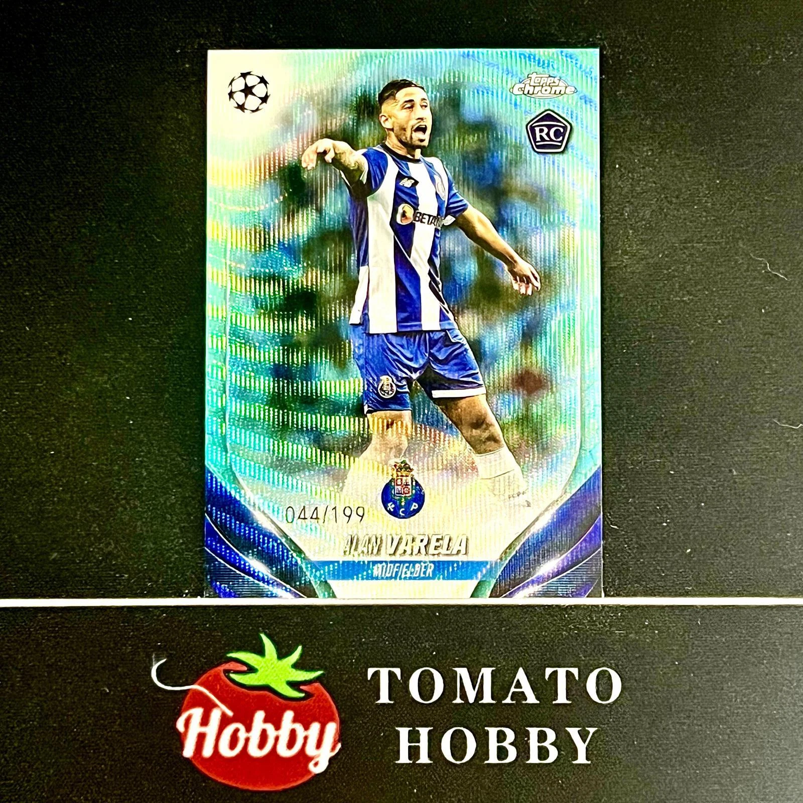 TOPPS CHROME UEFA 2023-24 ALAN VARELA RC /199 AQUA WAVE REFRACTOR PORTO