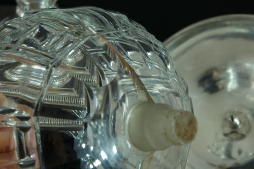 Antique 925 Sterling Silver & Crystal Sugar Bowl Hallmarked 19th MADE IN FRANCE - Picture 7 of 9