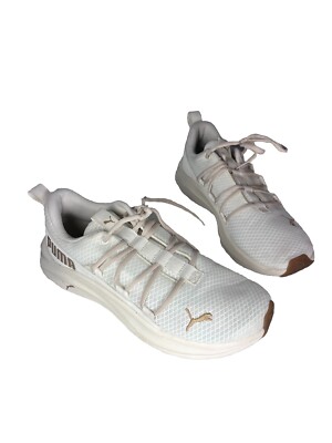 Women's PUMA Softride One4all Running Shoes White & Puma Gold Tenis~10