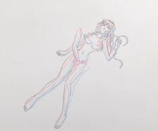 Original Moonlight Lady Episode 1 OAV 2001 Anime Production Art Pencil Douga Cel