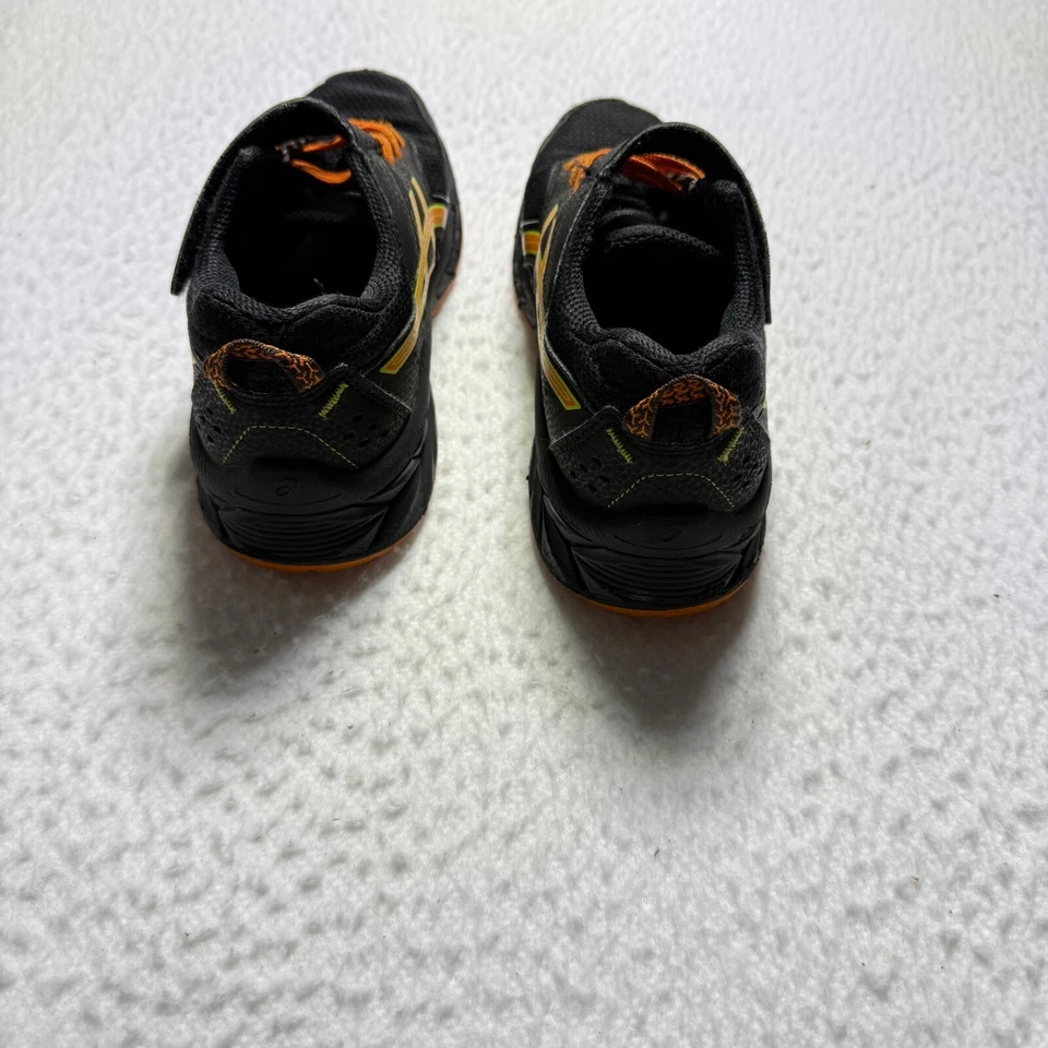 Asics Niños 3 Zapatos Gel-Venture 9 Preescolar Correr Tenis Negro Naranja Talla 1 Foto 2 de 4