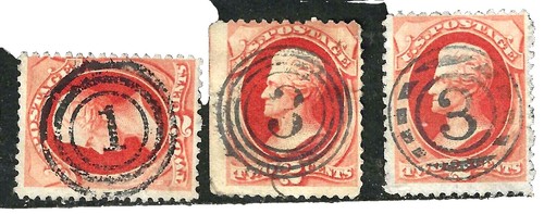 US Sc# 160 USED { 7c VERMILION STANTON 