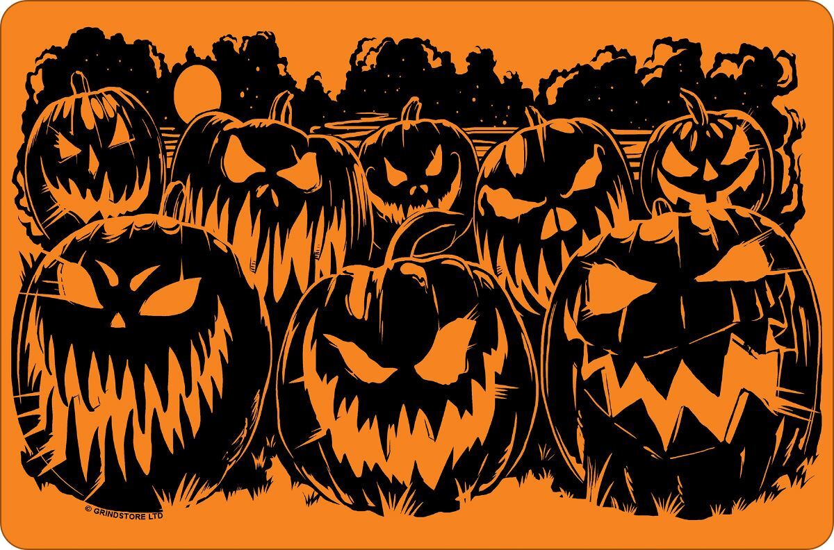 Evil Pumpkins Halloween Small Tin Sign