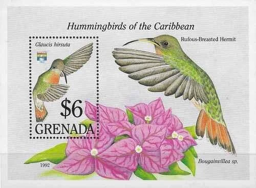 Timbre Oiseaux Colibri Grenade BF290 ** (72470ER) - Photo 1/1