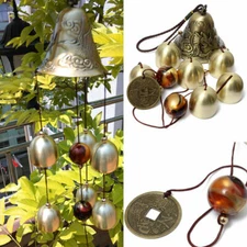 Metal Wind Chimes 6 Bell Outdoor Garden Yard Home Hanging Decor Feng Shui NEW