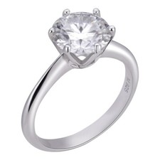 0.5-4ct Real Moissanite Engagement Promise Ring Passes Diamond Tester 925 Silver