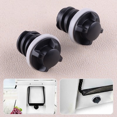 2 Pieces Drain Plugs Black Replacement Fit für RTIC Coolers Refrigerator tp