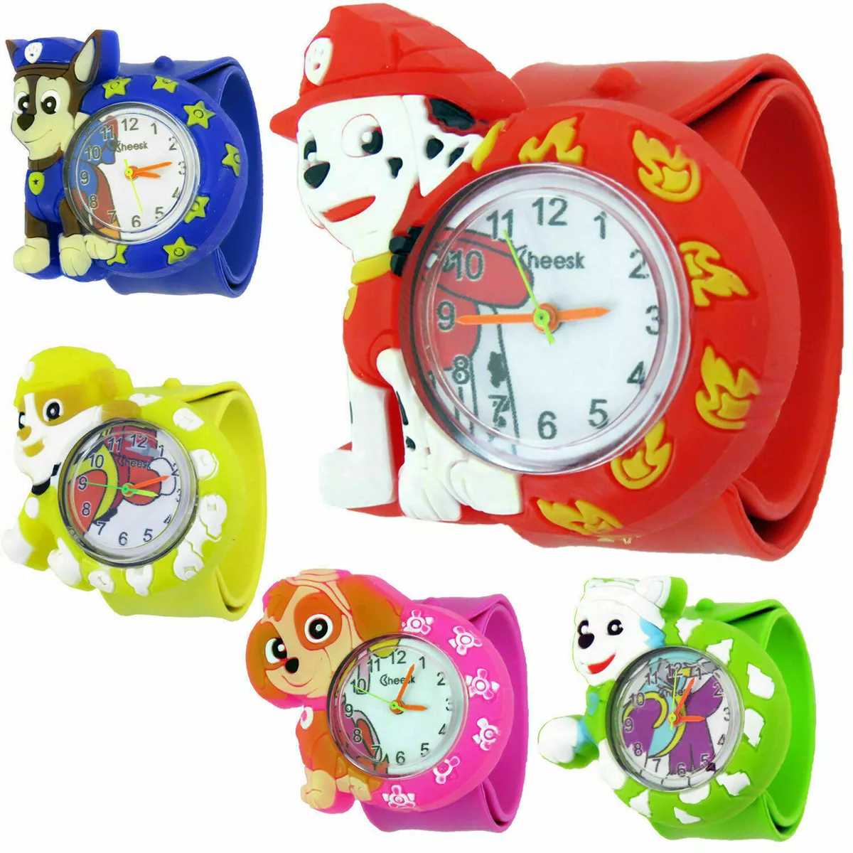 New Paw Patrol Kids Cartoon Wrist Watch Children SNAP ON SLAP