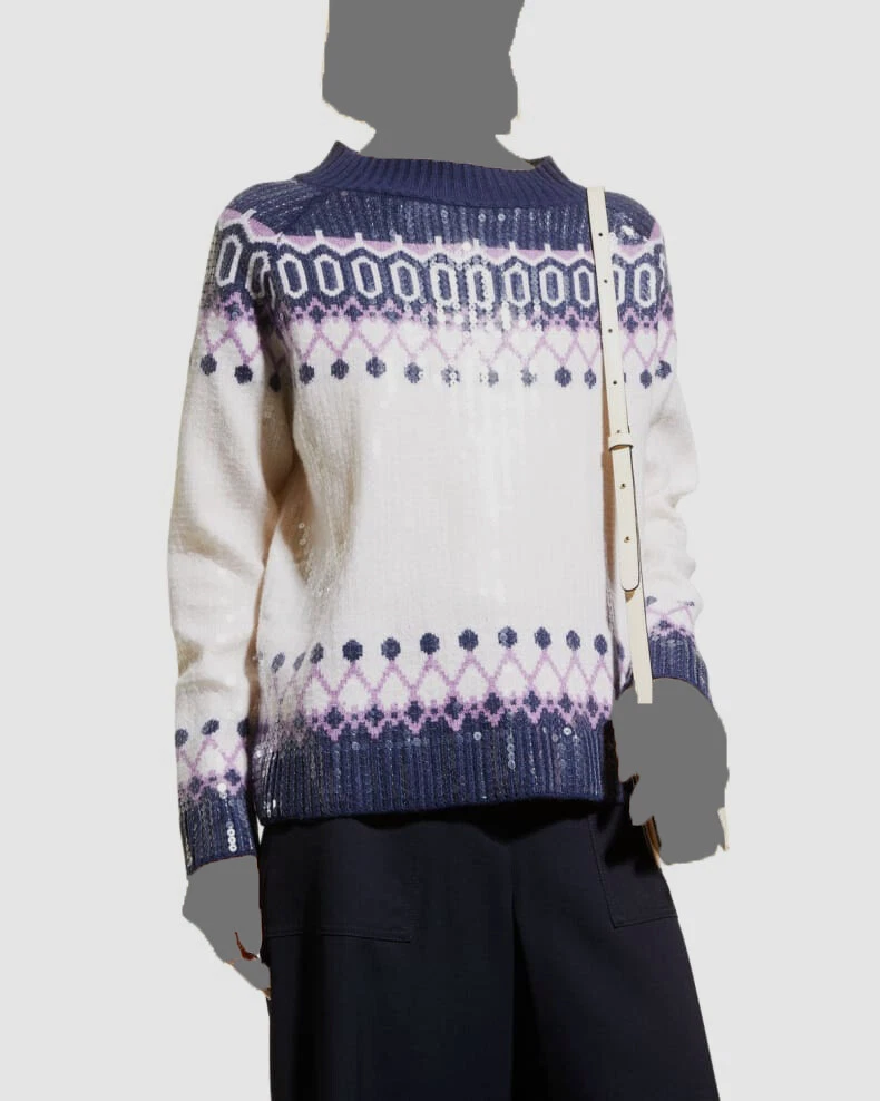 Sequin fair isle sweater clearance