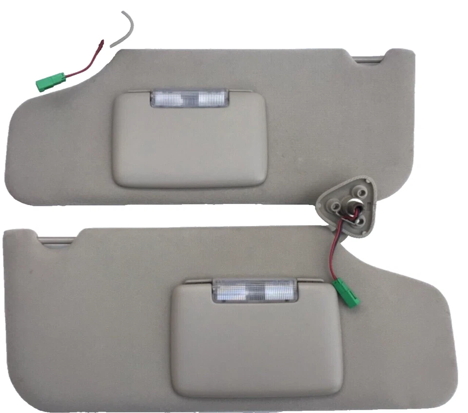 Par de viseiras Ford Taurus 2008 - 2009 esquerda direita cinza iluminado fabricante de equipamento original - Imagem 2 de 4