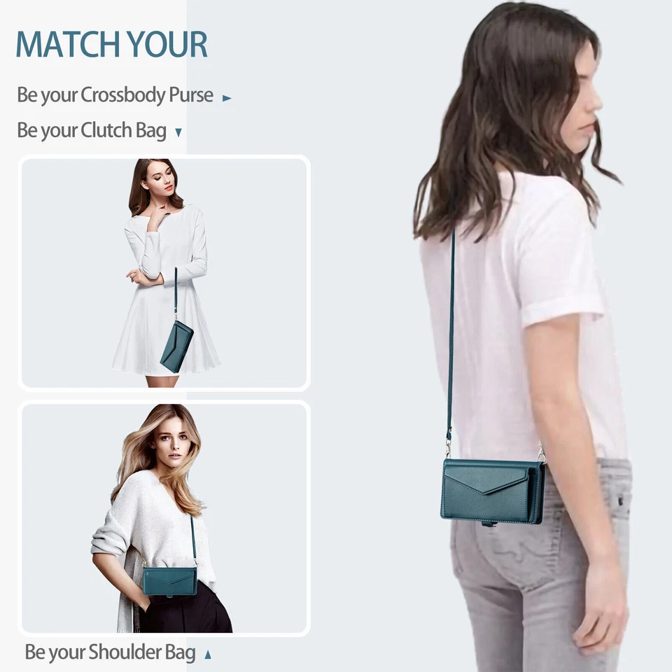 Crossbody Card Wallet Phone Case For OnePlus 6 7 8 9 10 11 12 Nord N200 N30 CE 4 - Image 4 of 4