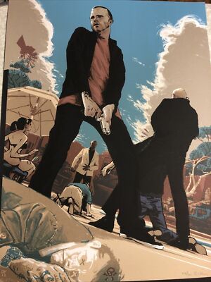 BREAKING BAD PRINT MEXICAN SHOOTOUT BY RICH KELLY upon the mount cooks poster