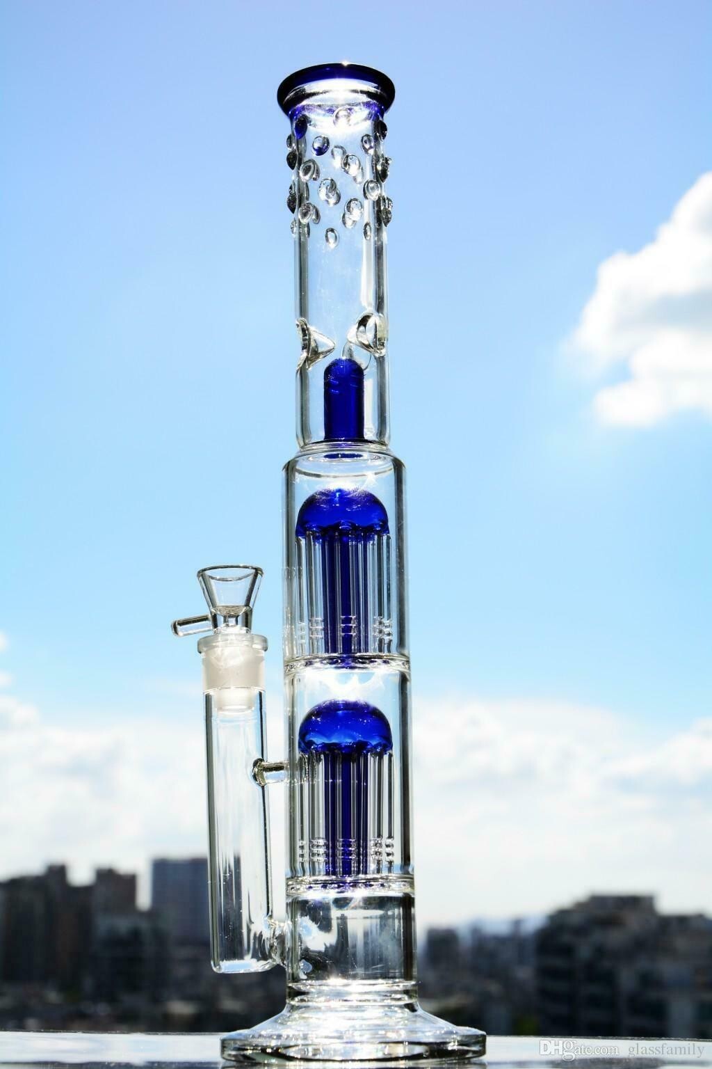 16.5 Glass Bong Glass Water Bongs Bowl Tornado Percolate Pipe Hookahs 18mm Bowl