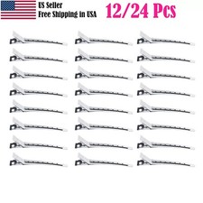 Metal Hair Clips Duckbill Clips Alligator Clips Styling Clips Pins 12/24Pcs