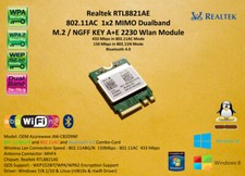 RTL8821AE 802.11a/b/g/n/ac WLAN+Bluetooth 4.0...