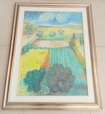 ♥ MICHELE GREGORIO DA VAN GOGH OLIO SU TELA OPERA UNICA 70X50 cm QUADRO PITTURA