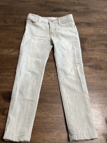 Janie & Jack Gray Denim Jeans Sz 5 Adjustable Waist Skinny