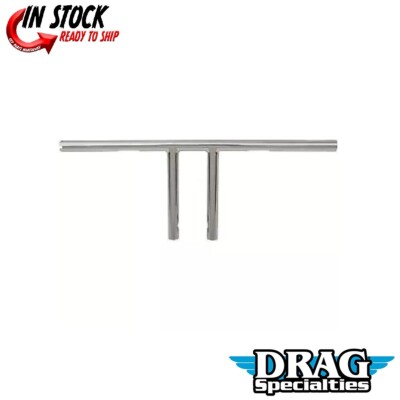 Drag Specialties 0601-4218 Chrome 1'' T-Bar Dimpled 8'' Rise Handlebars