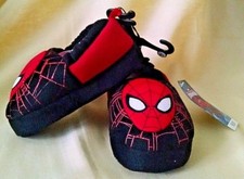 SPIDER MAN SLIPPERS BOY TODDLER SIZE MEDIUM 7 8 NEW NWT MARVEL ULTIMATE TAG ATT