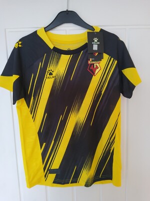 Brandneu mit Etikett Watford Fußball Heimtrikot 2023/24 Kelme Trikot Größe Jugend 13-14 Jahre 