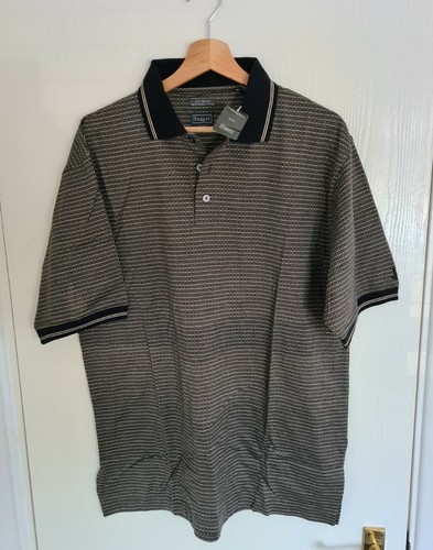 Mehrfarbiges Haggar Golf Poloshirt für Herren Größe Medium neu mit Etikett