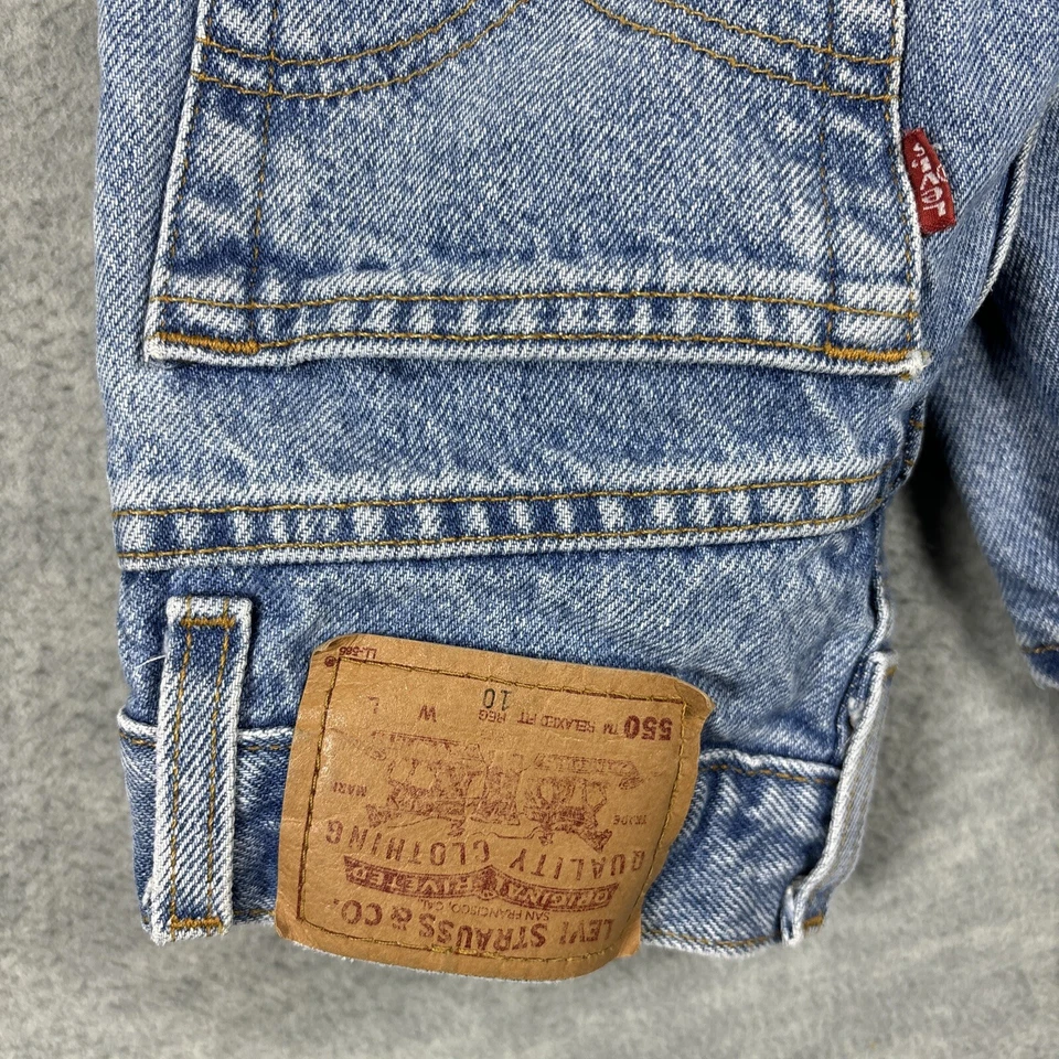 Pantalones de mezclilla vintage Levis Jeans niños talla 10 550 calce relajado rojo lengüeta años 90 Foto 2 de 4