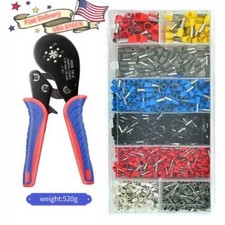 1200Pcs Crimp Tool Or Bootlace Ferrule Crimper Plier Wire Terminal Connector Set