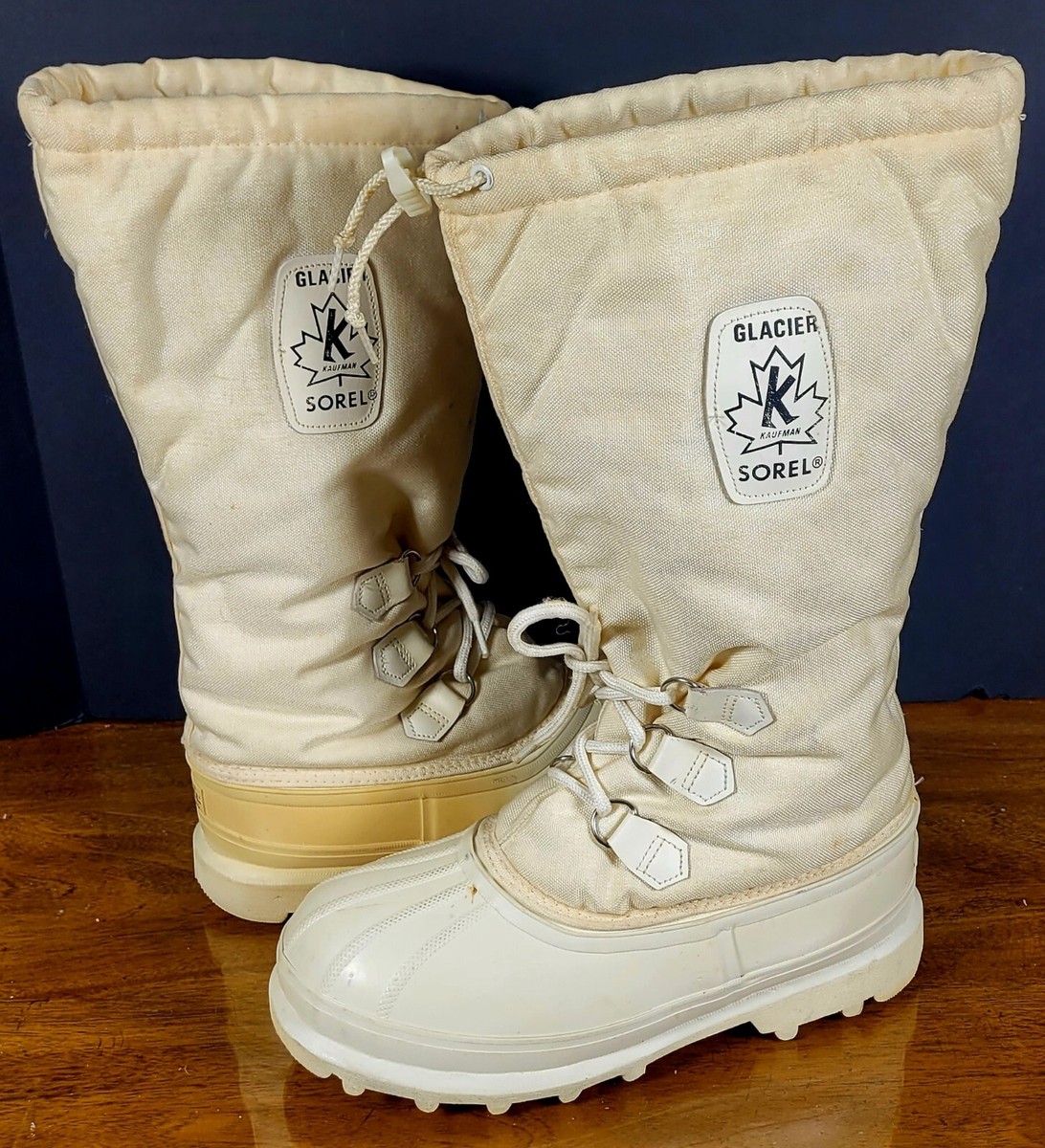 Vintage Rare Sorel White Glacier Boots Men's 8 Kaufman Made Vintage Rare Sorel White Glacier Boots Men's 8 Kaufman Made