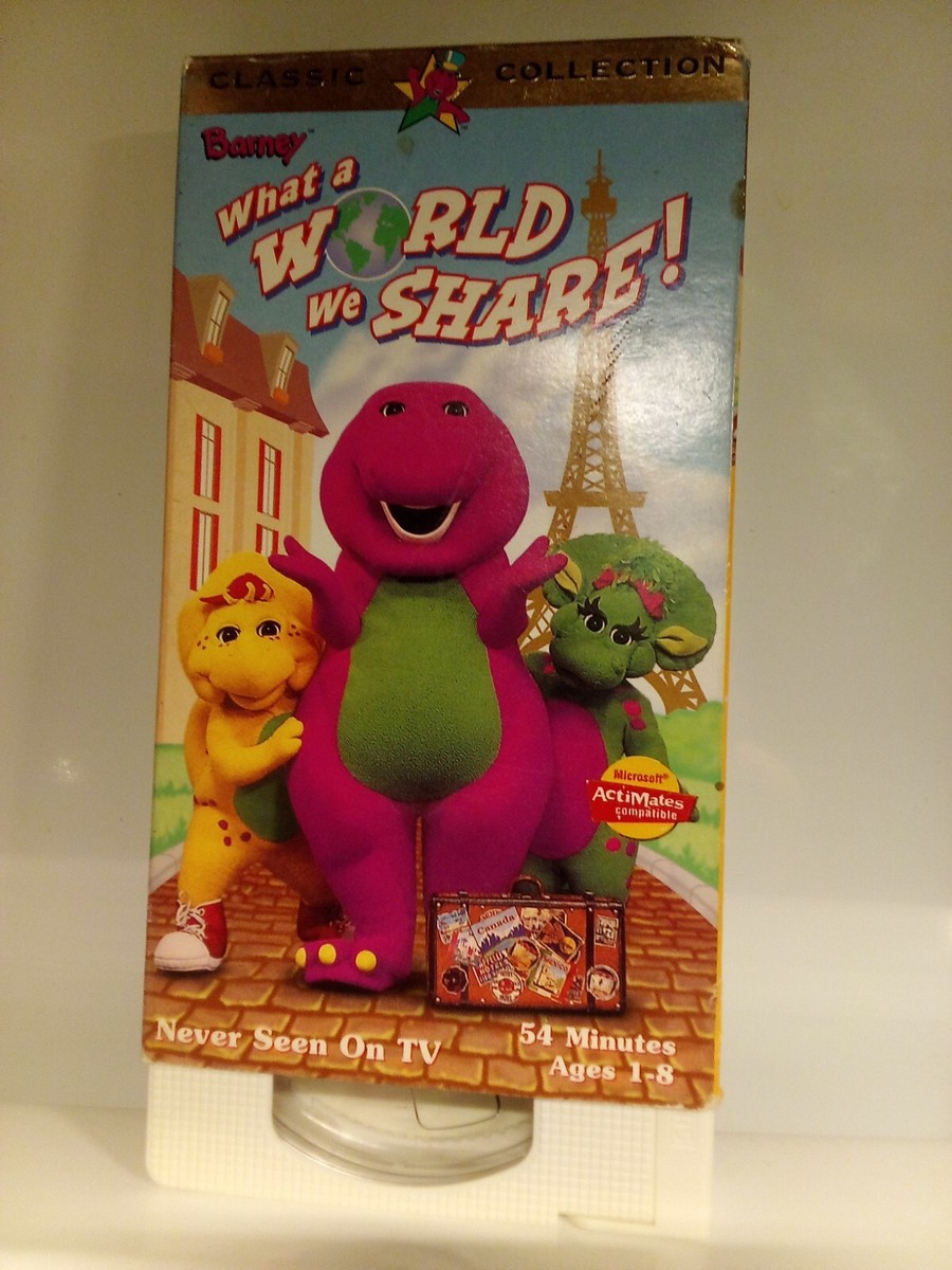 Barney~What A World We Share🧳(VHS-1997) VGC~Classic Collection/+1