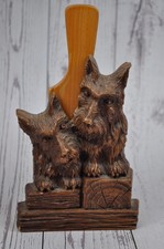 Vintage Scottish Terrier Dog Brush Holder Made in USA