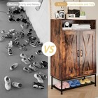 7-Tier Farmhouse Shoe Cabinet Wooden Shoe Storage Organizer 24-Pair Rustic Brown — photo 8