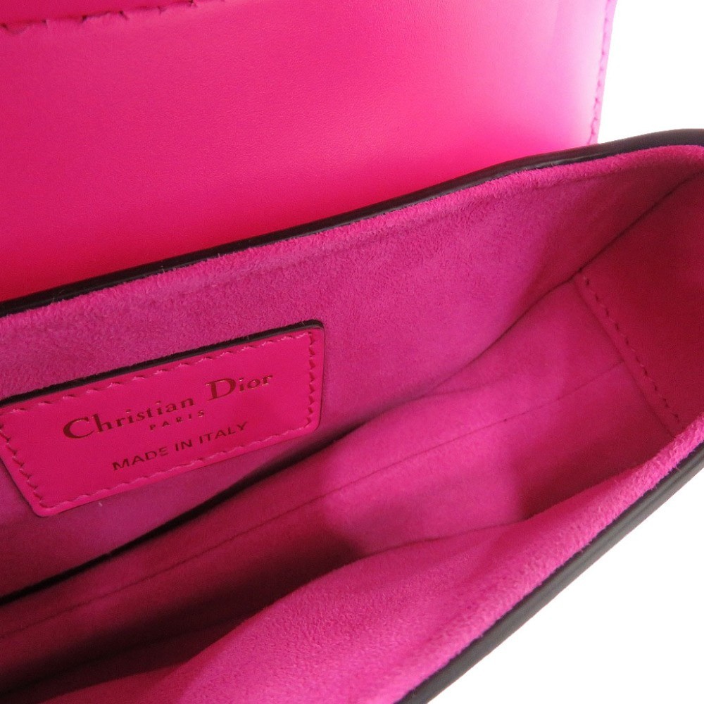 Christian Dior Saddle Bag Leather Passion Pink 2-Way Handbag