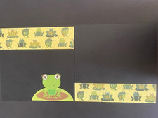 PREMADE SCRAPBOOK PAPER PIECING LAYOUT- Frog