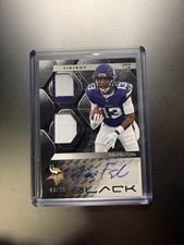 2025 Panini Black Football RC No.RSM-TAF Dual Patch Auto #/25, Tai Felton.