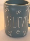 Rae Dunn BELIEVE 19oz All Over Flowers Blue Coffee Mug NEW 2024 Release — photo 7