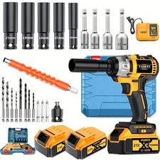 [21V Cordless Impact Wrench] 21V Cordless Impact Wrench Wireless Drill Kit,